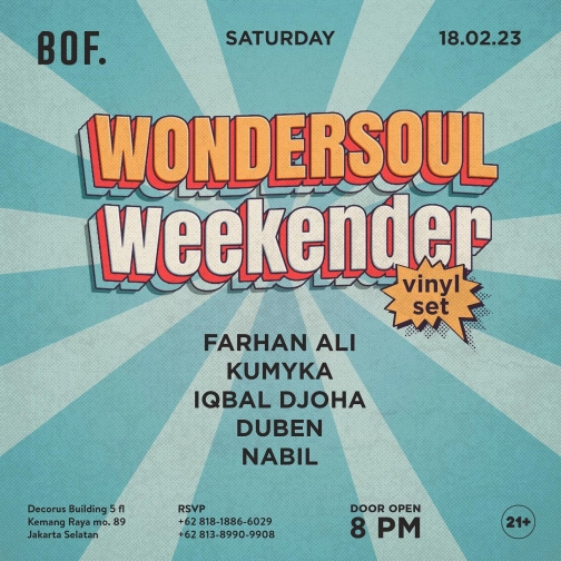 BACKROOM ON FIFTH JAKARTA - WONDERSOUL WEEKENDER