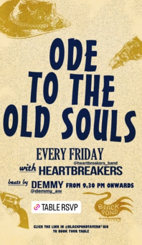 BLACK POND TAVERN JAKARTA - ODE TO THE OLD SOULS