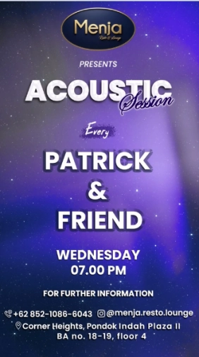 MENJA RESTO & LOUNGE JAKARTA - ACOUSTIC SESSION