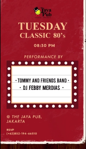 JAYA PUB JAKARTA - TUESDAY CLASSIC 80