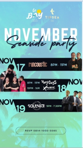 TIPSEA BEACH LOUNGE JAKARTA - NOVEMBER SEASIDE PARTY