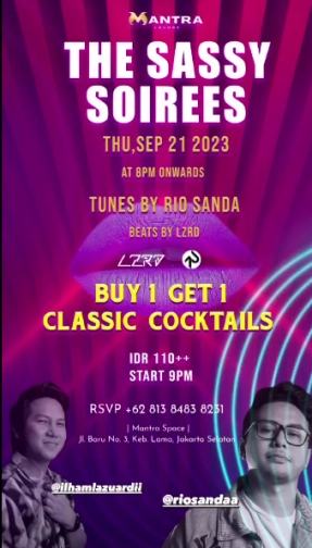 MANTRA LOUNGE JAKARTA - THE SASSY SOIREES