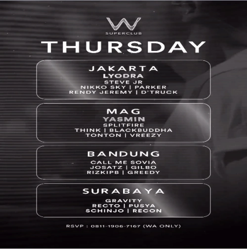 W SUPERCLUB MAG JAKARTA - THURSDAY