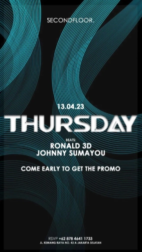 SECONDFLOOR BAR & LOUNGE JAKARTA - THURSDAY