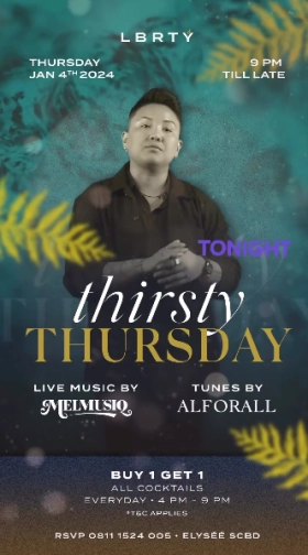 LBRTY JAKARTA - THIRSTY THURSDAY