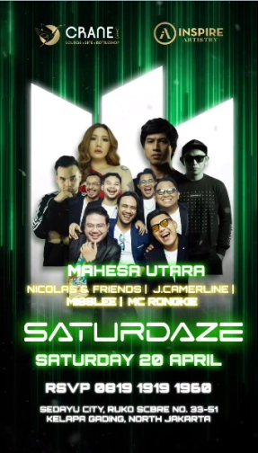 CRANE LOUNGE JAKARTA - SATURDAZE