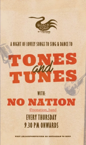 BLACK POND TAVERN JAKARTA - TONES AND TUNES