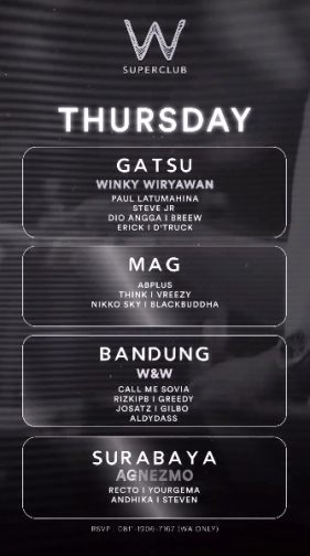 W SUPERCLUB MAG JAKARTA - THURSDAY