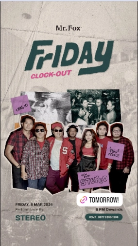 MR FOX JAKARTA - FRIDAY CLOCK OUT