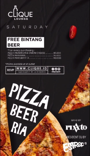 CLIQUE SPOT JAKARTA - PIZZA BEER RIA