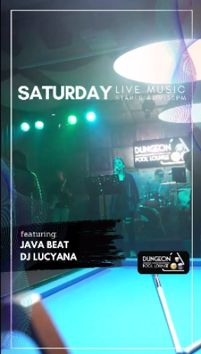 DUNGEON POOL LOUNGE JAKARTA - SATURDAY LIVE MUSIC