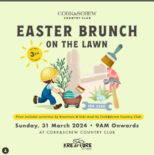 CORK&SCREW COUNTRY CLUB - EASTER BRUNCH ON THE LAWN