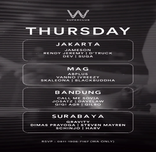 W SUPERCLUB MAG JAKARTA - THURSDAY