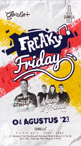 SAMOLLA CAFE & POOL JAKARTA - FREAKY FRIDAY