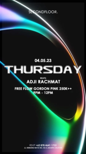 SECONDFLOOR BAR & LOUNGE JAKARTA - THURSDAY