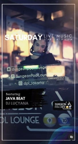 DUNGEON POOL LOUNGE JAKARTA - SATURDAY LIVE MUSIC