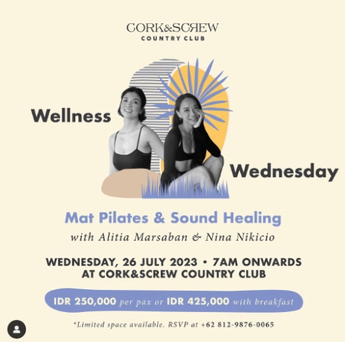 CORK&SCREW COUNTRY CLUB - WELLNESS WEDNESDAY