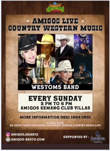 AMIGOS JAKARTA - Live Country Western Music