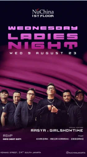 NU CHINA JAKARTA - WEDNESDAY LADIES NIGHT