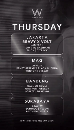 W SUPERCLUB MAG JAKARTA - THURSDAY