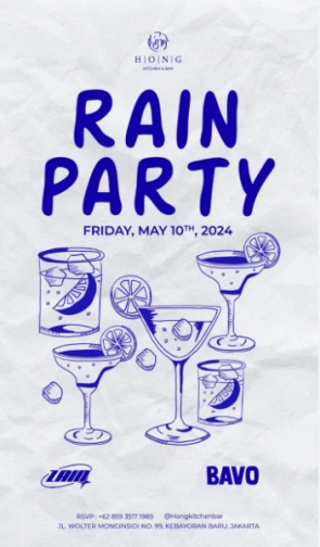 HONG KITCHEN & BAR JAKARTA - RAIN PARTY