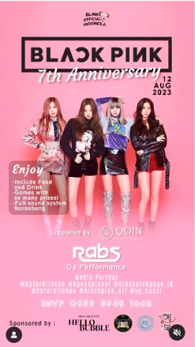 QOIN LOUNGE JAKARTA - BLACK PINK 7TH ANNIVERSARY