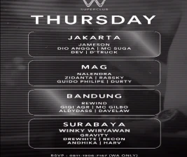 W SUPERCLUB GATSU JAKARTA  THURSDAY