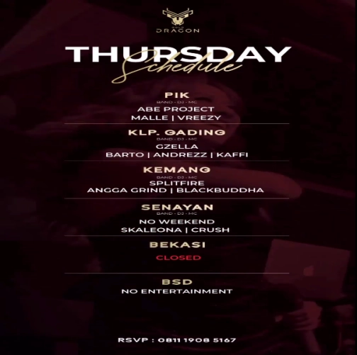 GOLD DRAGON KEMANG - THURSDAY