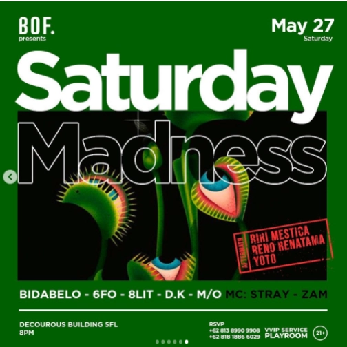 BACKROOM ON FIFTH JAKARTA - SATURDAY MADNESS