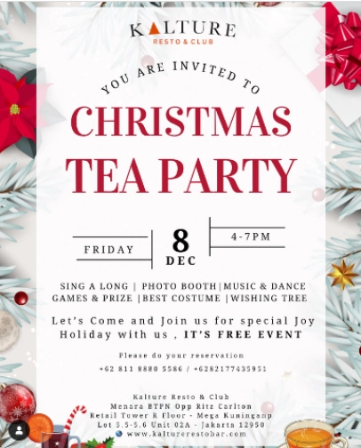 KALTURE BAR & RESTO JAKARTA - CHRISTMAS TEA PARTY