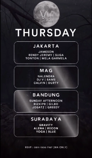 W SUPERCLUB GATSU JAKARTA - THURSDAY