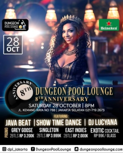 DUNGEON POOL LOUNGE JAKARTA - 8TH ANNIVERSARY