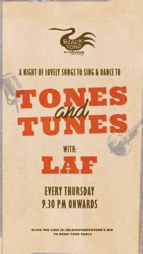 BLACK POND TAVERN JAKARTA - TONES AND TUNES