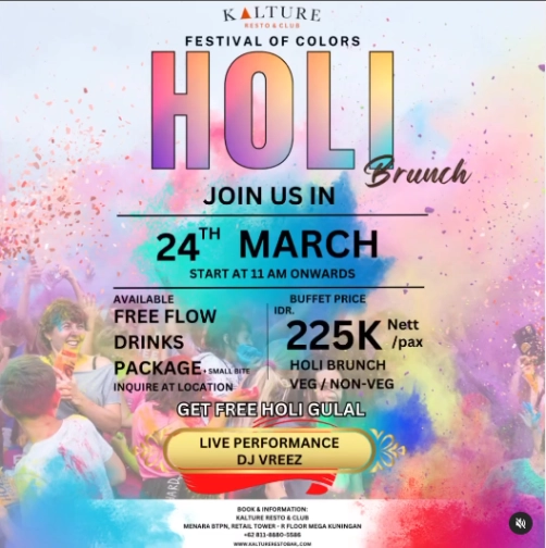 KALTURE BAR & RESTO JAKARTA - 🌟 **Holi Brunch Celebration** 🌟