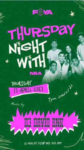 FOYA JAKARTA - THURSDAY NIGHT WITH NBA