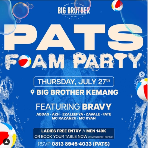 BIG BROTHER KEMANG - FOAM PARTY 🫧