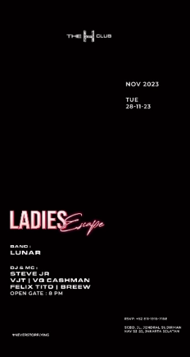 THE H CLUB SCBD JAKARTA - LADIES ESCAPE