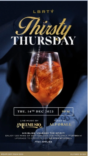 LBRTY JAKARTA - THIRSTY THURSDAY