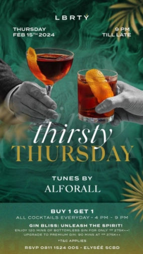 LBRTY JAKARTA - THIRSTY THURSDAY