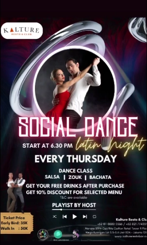 KALTURE BAR & RESTO JAKARTA - SOCIAL DANCE