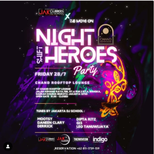 CHAND ROOFTOP LOUNGE JAKARTA - NIGHT SHIFT HEROES