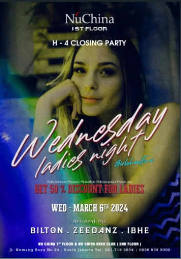 NU CHINA JAKARTA - WEDNESDAY LADIES NIGHT