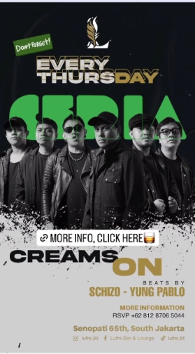 LUFRE BAR & LOUNGE SENOPATI - CREAMS ON