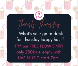 MISS MENDES RESTO JAKARTA  THIRSTY THURSDAY