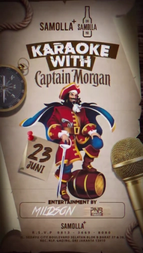 SAMOLLA CAFE & POOL JAKARTA - KARAOKE WITH CAPTAIN MORGAN