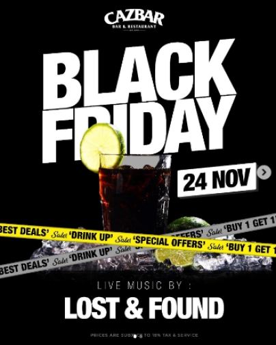 CAZBAR JAKARTA - BLACK FRIDAY