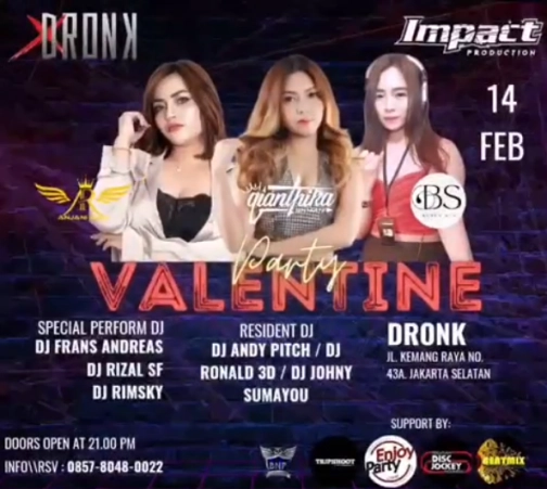 XDRONK JAKARTA - VALENTINE PARTY