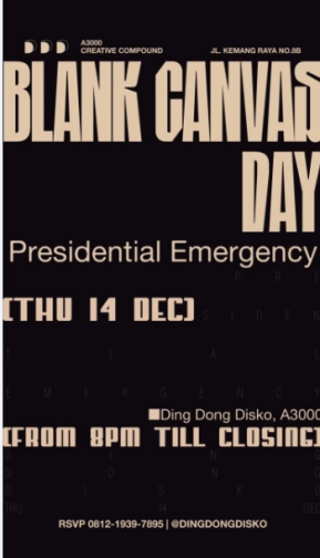 DING DONG DISCO JAKARTA - BLANK CANVAS DAY