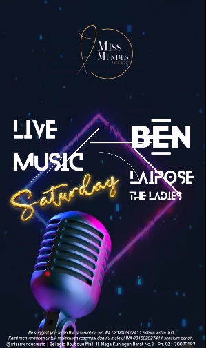 MISS MENDES RESTO JAKARTA - LIVE MUSIC SATURDAY