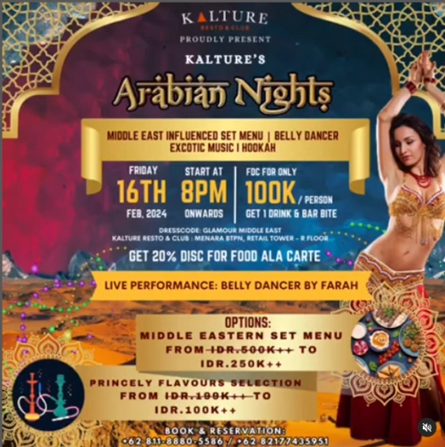 KALTURE BAR & RESTO JAKARTA - ARABIAN NIGHT